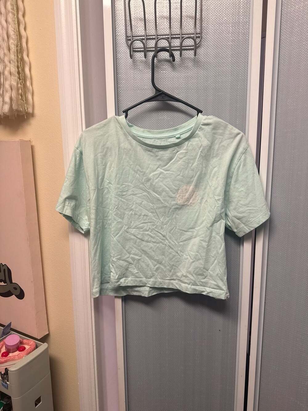 Rip Curl Women's Wetsuit Icon Cropped T-Shirt Mint Green Size S